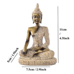 VILEAD 16 Style Buddha Statue Nature Sandstone Thailand Buddha Sculpture Hindu Fengshui Figurine Meditation Miniature Home Decor