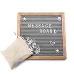 Hot Beautiful Felt Letter Board Wooden Frame Changeable mark Numbers Characters Message Boards for Home Office signs