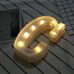 Luminous LED Letter Night Light Creative 26 English Alphabet Number Battery Lamp Romantic Wedding Party Decoration