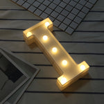 Luminous LED Letter Night Light Creative 26 English Alphabet Number Battery Lamp Romantic Wedding Party Decoration