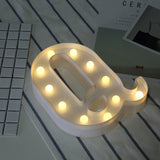 Luminous LED Letter Night Light Creative 26 English Alphabet Number Battery Lamp Romantic Wedding Party Decoration