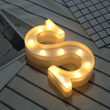 Luminous LED Letter Night Light Creative 26 English Alphabet Number Battery Lamp Romantic Wedding Party Decoration