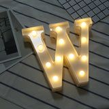 Luminous LED Letter Night Light Creative 26 English Alphabet Number Battery Lamp Romantic Wedding Party Decoration