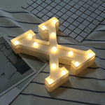 Luminous LED Letter Night Light Creative 26 English Alphabet Number Battery Lamp Romantic Wedding Party Decoration