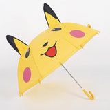 High Quality Pokemon go Pikachu cartoon children Kids Yellow  Folding Long-handing More Hard Umbrella Parasol gift