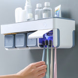 UV Toothbrush Sterilizer Toothbrush Holder Automatic Toothpaste Squeezers Dispenser Bathroom Storage Bathroom Accessories Set