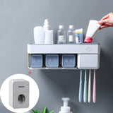 UV Toothbrush Sterilizer Toothbrush Holder Automatic Toothpaste Squeezers Dispenser Bathroom Storage Bathroom Accessories Set