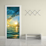 3D Beautiful Landscape Door Sticker For Living Room Bedroom DIY PVC Self Adhesive Wallpaper Waterproof Mural Decals deursticker