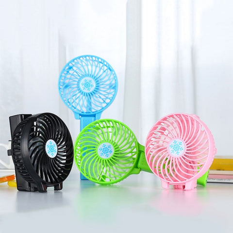 Mini USB Rechargeable Foldable fan 3 Speed Adjustable Handheld FanPortable Hand Fan Cooler Cooling Fan for Outdoor Travel