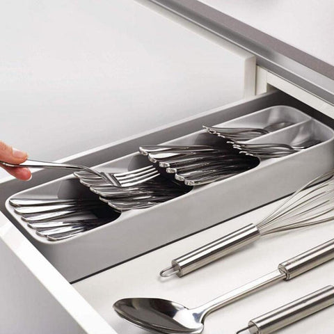 2019 Kitchen Drawer Organizer Tray Rack Spoon Fork Cutlery Separation Storage Box Space Saving Home Kitchen Gadgets Organizer