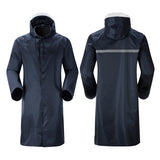 High Quality Men Rain Coat Reflective Strip Zipper Long Raincoat Waterproof Rainwear At Outdoor Rain Tools YY064