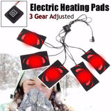 USB Charged Clothes Heating Pad 5V Electric Heating Sheet With 3 Gear Adjustable Temperature Heating Warmer Pad For Vest Jacket