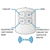 LED Dimmable  Under Cabinet night Light Battery Operated Puck Lighting Closets Lights with Remote Control for Wardrobe kitchen