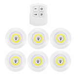 LED Dimmable  Under Cabinet night Light Battery Operated Puck Lighting Closets Lights with Remote Control for Wardrobe kitchen