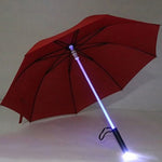 LED Light saber Light Up Umbrella Laser sword Light up Golf Umbrellas Changing On the Shaft/Built in Torch Flash Umbrella