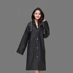 FGHGF Fashion EVA Women Raincoat Thickened Waterproof Rain Coat Women Clear Transparent Camping Waterproof Rainwear Suit