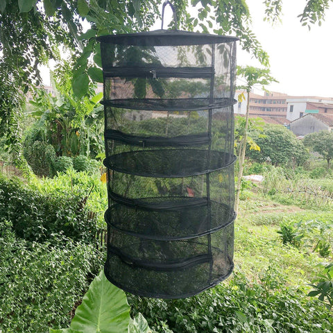 Herb Drying Folding Fishing Net with Zippers Dryer Mesh Tray Drying Rack Flowers Hanger Fish Net Tackle accessory tool