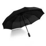 JPZYLFKZL Ten Bone Automatic Folding Umbrella Female Male Car Luxury Large Windproof Umbrella Umbrella Men Rain Black Paint