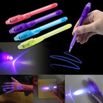 Luminous Magic Pen UV Drawing Light Invisible Ink Pen for Money Checking Children Glow in the Dark Toys Learning Educational Toy