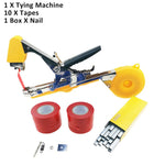 10000pcs/set Tape Tool Binder Nail Tapener Flower Vegetable Bind Branch Machine +20pcs/lot Tapetool Tape Tapener Garden Tools