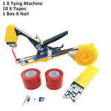 10000pcs/set Tape Tool Binder Nail Tapener Flower Vegetable Bind Branch Machine +20pcs/lot Tapetool Tape Tapener Garden Tools