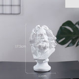 World Famous Statue Retro Art Resin Head Skull Sculpture Sketch Model David Moliere Home Decoration Accessories Modern Figurine