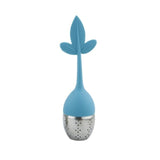 Silicone Tea Infuser Reusable Tea Strainer Sweet Leaf with Drop Tray Novelty Tea Ball Herbal Spice Filter Tea Tool