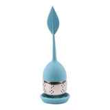 Silicone Tea Infuser Reusable Tea Strainer Sweet Leaf with Drop Tray Novelty Tea Ball Herbal Spice Filter Tea Tool