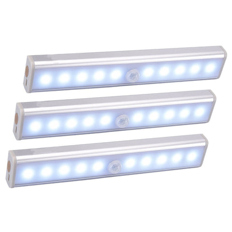 Wireless LED Under Cabinet Light PIR Motion Sensor Lamp 6/10 LEDs for Wardrobe Cupboard Closet Kitchen Lighting Led Night Light