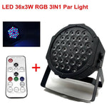 LED Par Lights 36x3W DJ LED RGBW Par Lights RGB Wash Disco Light DMX Controller Effect For Small Paty KTV Stage Lighting