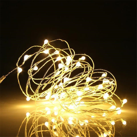 2M 5M 10M LED Fairy String lamp Cabinet Light Copper Wire Waterproof indoor bedroom Bookcase Holiday Christmas Decoration