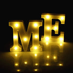 Luminous Led Letter Night Light Creative 26 English Alphabet Battery Lamps 16cm Romantic Christmas Wedding Party Home Decoration