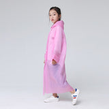 FGHGF Not Once EVA Transparent Fashion Frosted Child Raincoat Girl And Boy Rainwear Outdoor Hiking Travel Rain Coat For Children